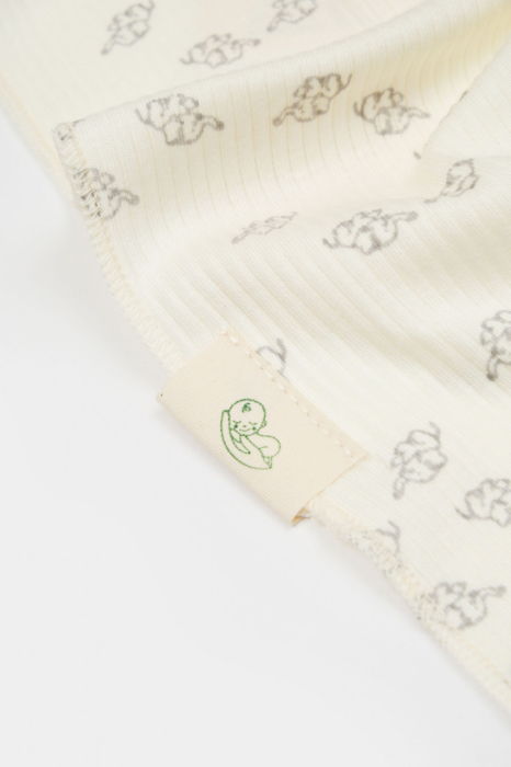 Paturica Printed, BabyCosy, 50% modal+50% bumbac, Ecru, 85X85 cm [3]