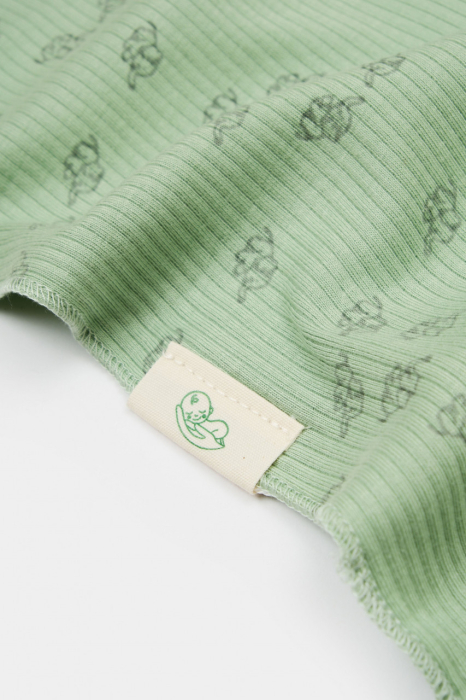 Paturica Printed, BabyCosy, 50% modal+50% bumbac, Verde, 85X85 cm [2]