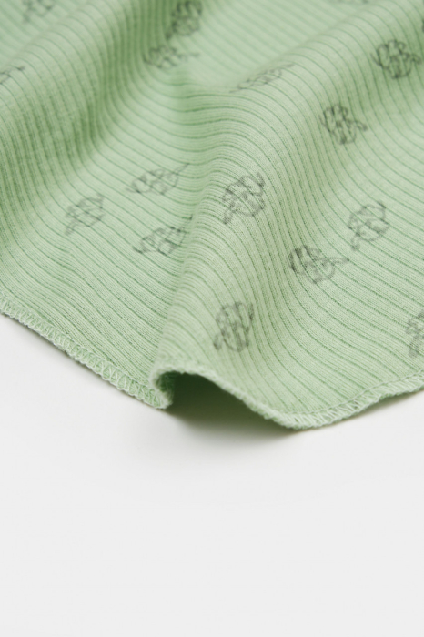 Paturica Printed, BabyCosy, 50% modal+50% bumbac, Verde, 85X85 cm [4]