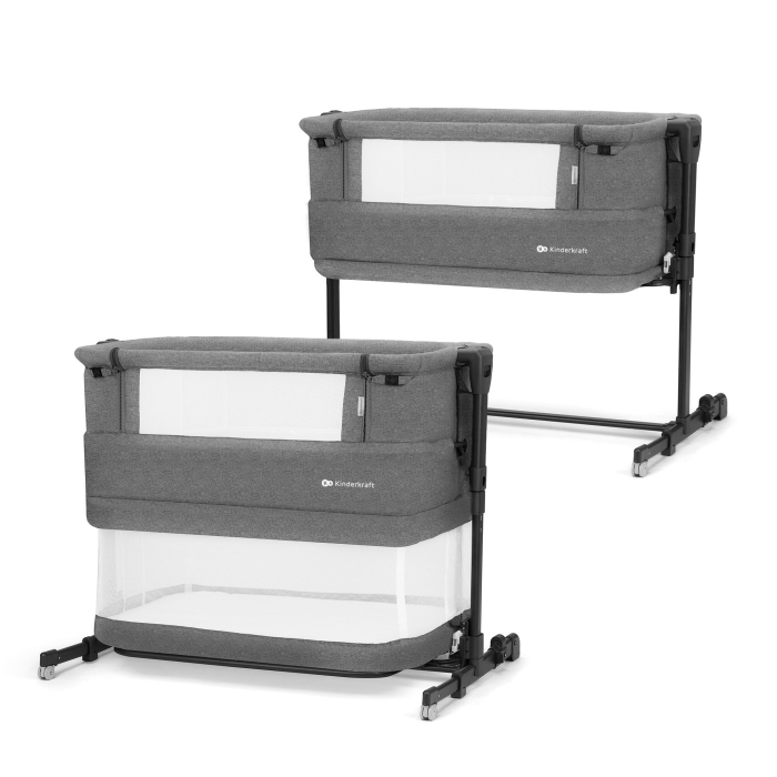 PATUT CO-SLEEPER KINDERKRAFT NESTE GROW, GRI INCHIS [2]