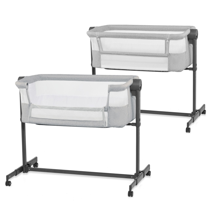 PATUT CO-SLEEPER KINDERKRAFT NESTEE UP 2, GRI DESCHIS [2]