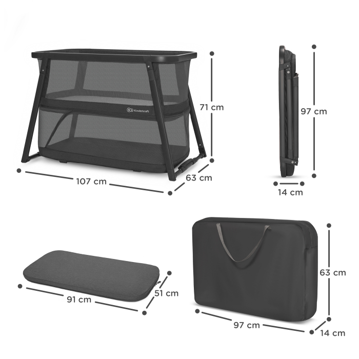 PATUT DE CALATORIE KINDERKRAFT SOFI PLUS, 4 IN 1, GREY [7]