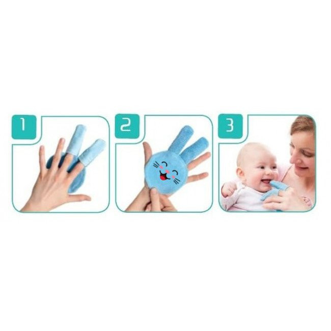 Periuta de dinti pentru folosire pe deget BabyJem (Culoare: Gri) [2]