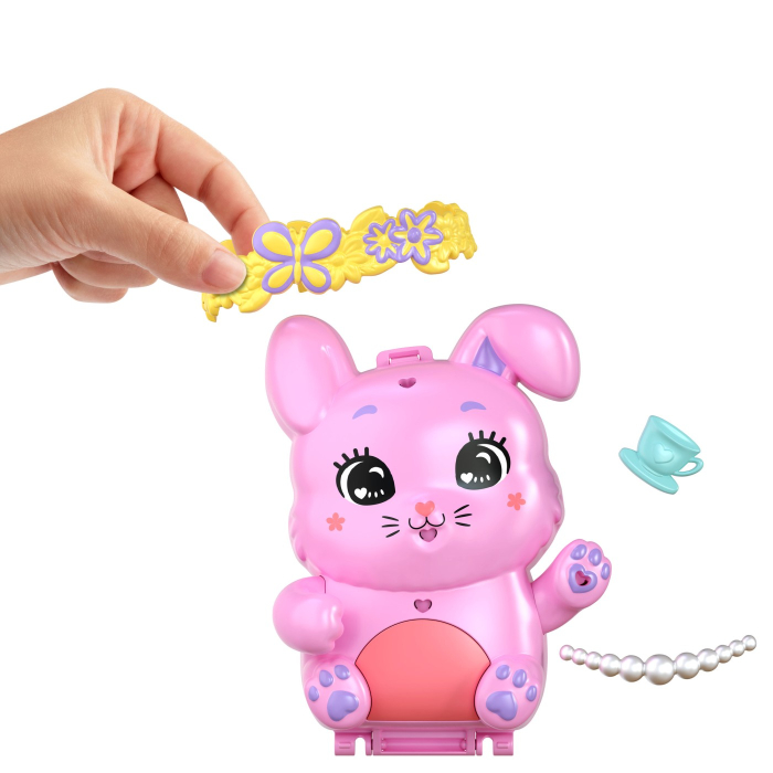 POLLY POCKET SET GENTUTA ANIMALUT IEPURAS LA PETRCERE CU ACCESORII [9]