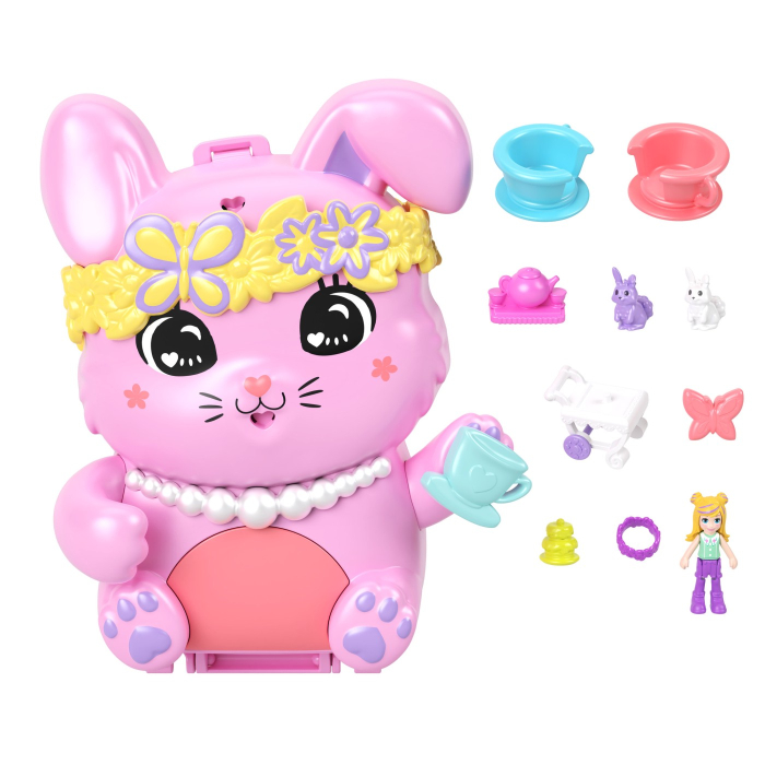 POLLY POCKET SET GENTUTA ANIMALUT IEPURAS LA PETRCERE CU ACCESORII [6]