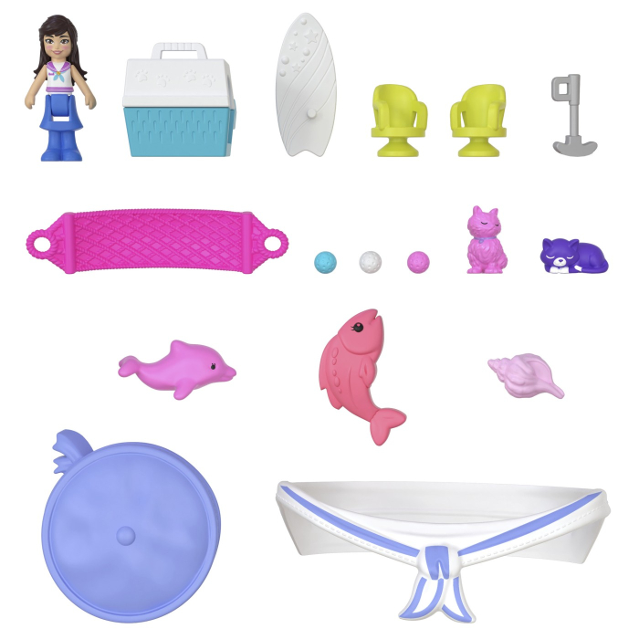 POLLY POCKET SET GENTUTA ANIMALUT PISICUTA MARINAR CU ACCESORII [4]