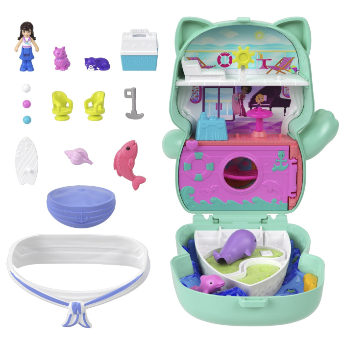 POLLY POCKET SET GENTUTA ANIMALUT PISICUTA MARINAR CU ACCESORII [5]