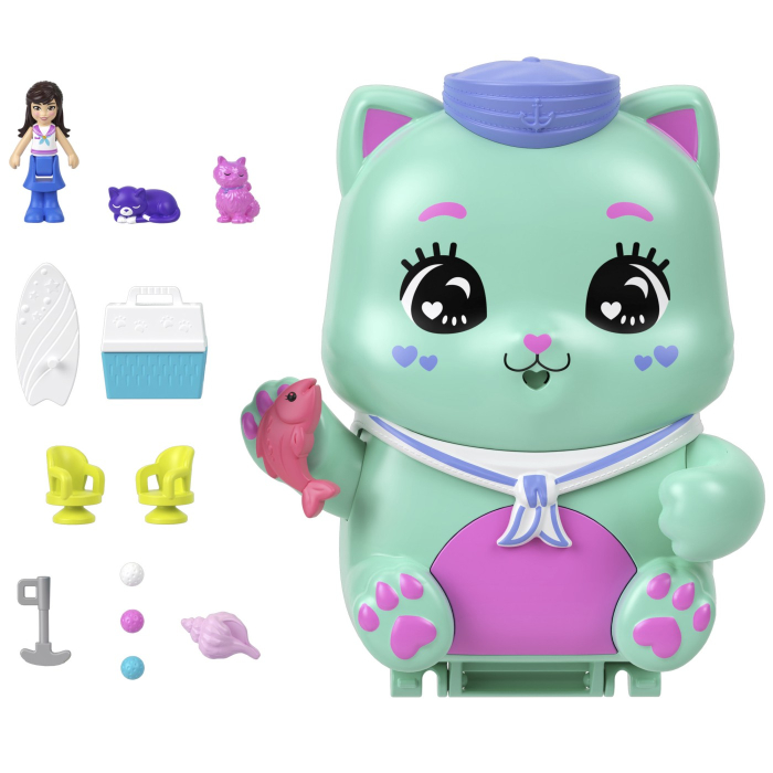 POLLY POCKET SET GENTUTA ANIMALUT PISICUTA MARINAR CU ACCESORII [7]