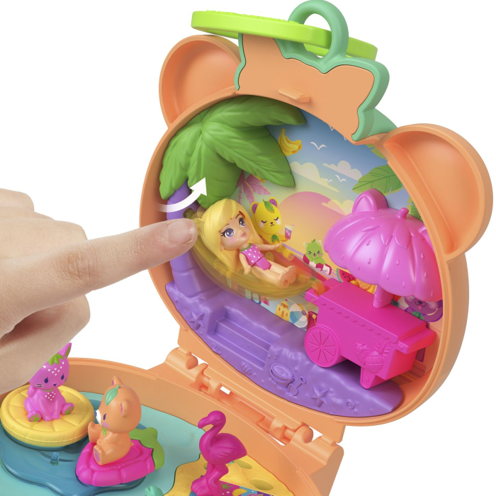 POLLY POCKET SET GENTUTA ANIMALUT URSULET ROZ CU ACCESORII [4]