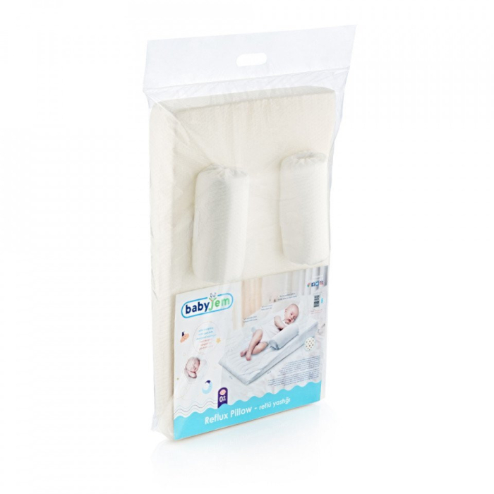 Pozitionator cu plan inclinat BabyJem Eco Reflux White [2]