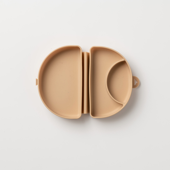 Recipient diversificare hrana bebelusi Miniware Silifold, 100% din silicon alimentar, Almond Butter [10]