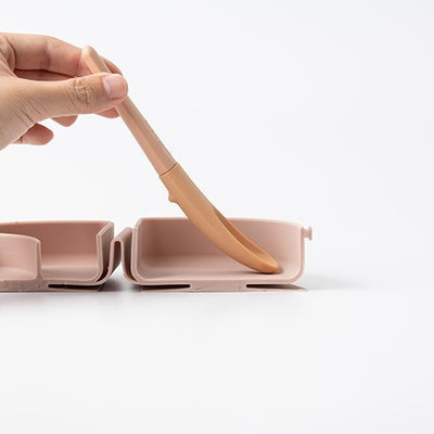Recipient diversificare hrana bebelusi Miniware Silifold, 100% din silicon alimentar, Almond Butter [6]