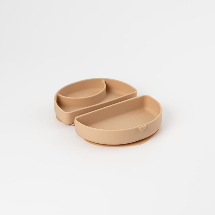 Recipient diversificare hrana bebelusi Miniware Silifold, 100% din silicon alimentar, Almond Butter [8]