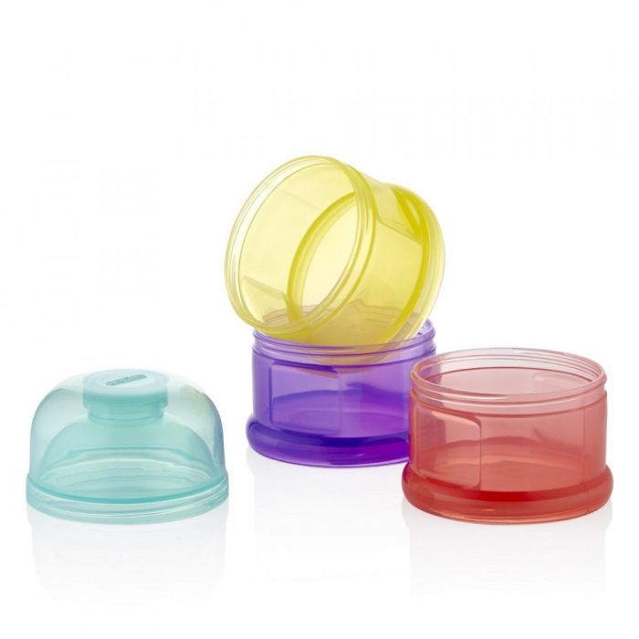Recipient lapte praf BabyJem cu 3 compartimente (Culoare: Alb) [2]