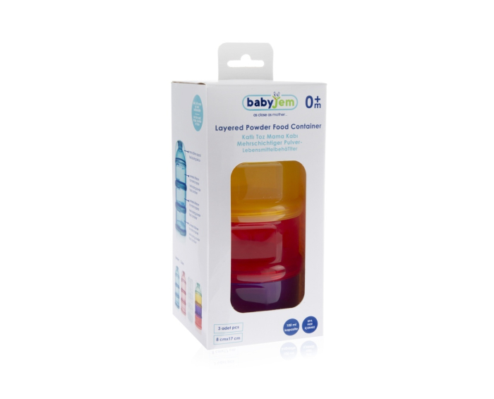 Recipient lapte praf BabyJem cu 3 compartimente (Culoare: Alb) [11]