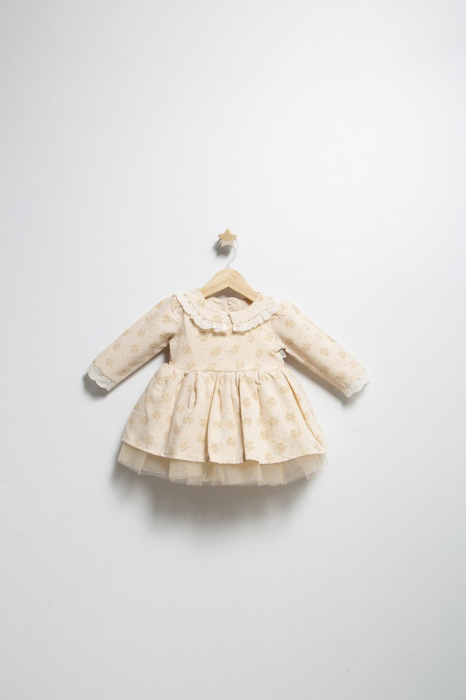Rochita eleganta pentru fetite Elbise, Tongs baby, cu tulle si volane [4]
