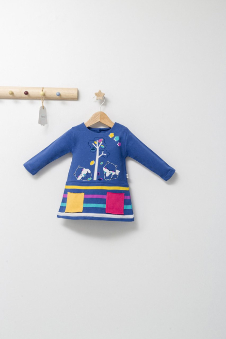 Rochita pentru fetite Colorful autum, Tongs baby - Gri [2]