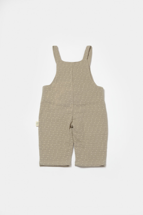 Salopeta cu bretele si buzunar, 100% bumbac - Verde, BabyCosy [3]