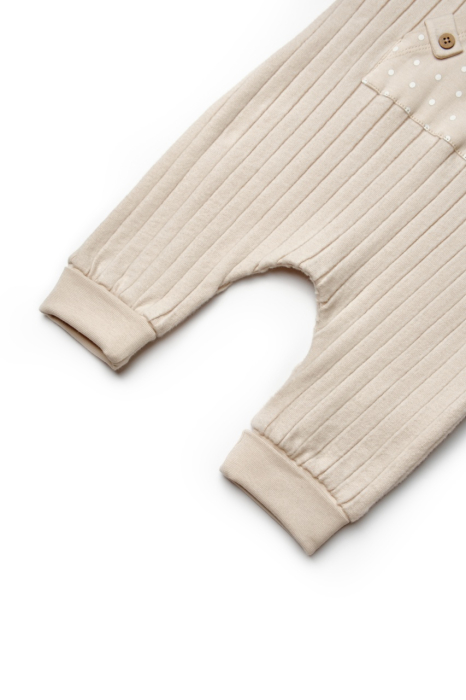 Salopeta cu bretele TeddyBear, BabyCosy, 100% bumbac organic [6]