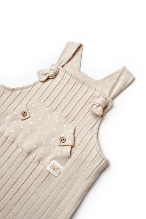 Salopeta cu bretele TeddyBear, BabyCosy, 100% bumbac organic [3]