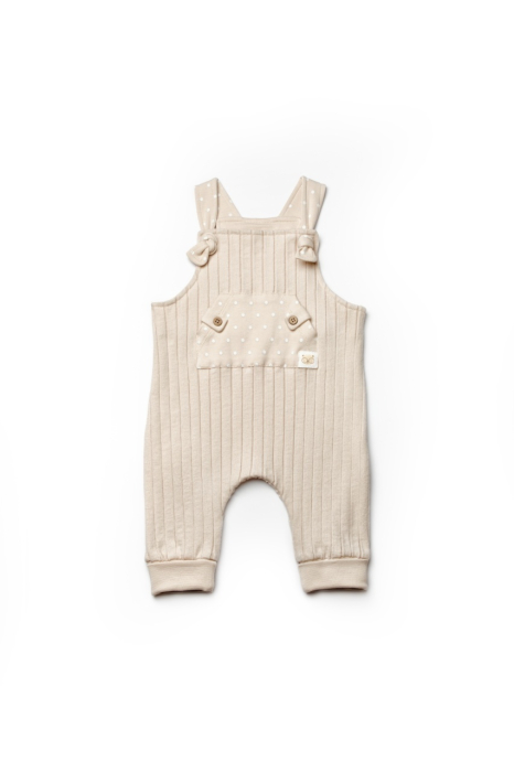 Salopeta cu bretele TeddyBear, BabyCosy, 100% bumbac organic [2]