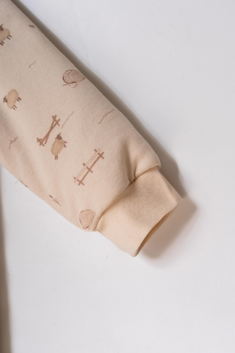 Salopeta cu fermoar, Lamb, BabyCosy, 100% bumbac organic [7]