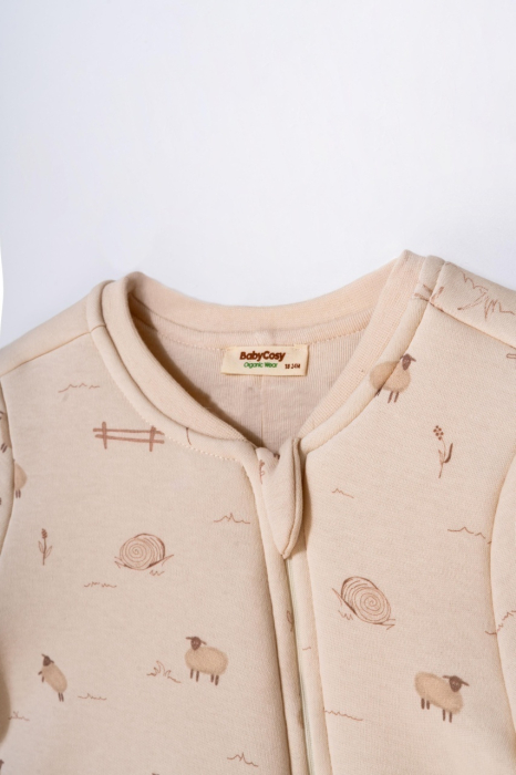 Salopeta cu fermoar, Lamb, BabyCosy, 100% bumbac organic [8]