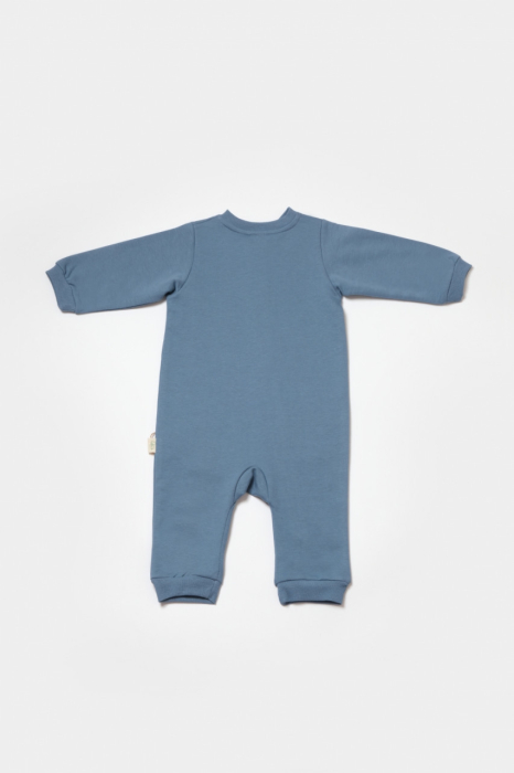 Salopeta cu fermoar, Two thread, BabyCosy, 100% bumbac organic, Indigo [2]