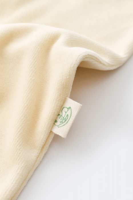 Salopeta cu maneca lunga si fermoar din 80%bumbac organic si 20% poliester -Crem, BabyCosy [7]