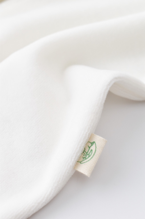 Salopeta cu maneca lunga si fermoar din 80%bumbac organic si 20% poliester - Ecru, BabyCosy [6]