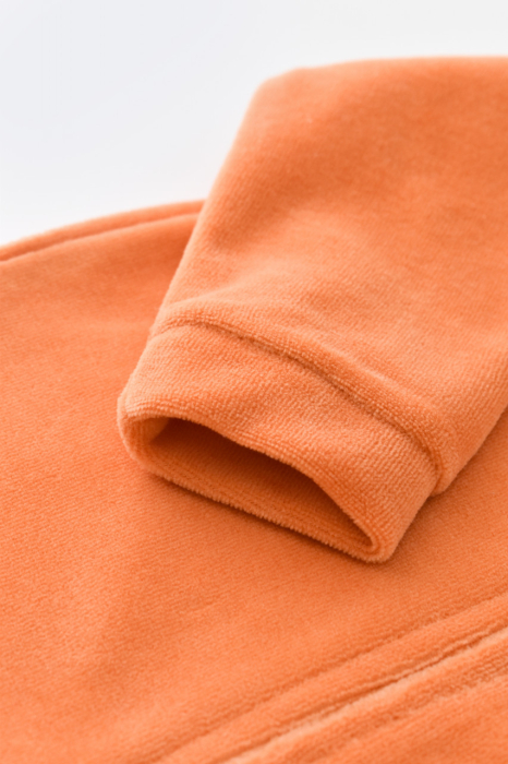 Salopeta cu maneca lunga si fermoar din 80%bumbac organic si 20% poliester - Portocaliu, BabyCosy [4]