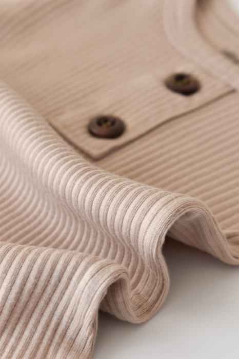 Salopeta cu maneca lunga si pantaloni lungi din bumbac organic si modal - Blush BabyCosy [4]