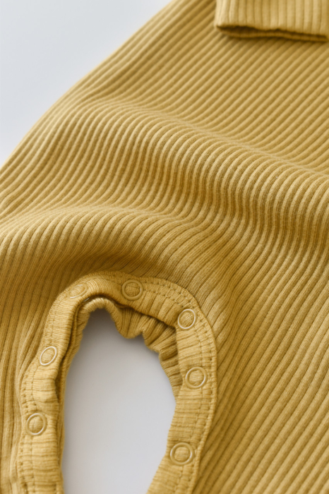Salopeta cu maneca lunga si pantaloni lungi din bumbac organic si modal - Sofran BabyCosy [2]