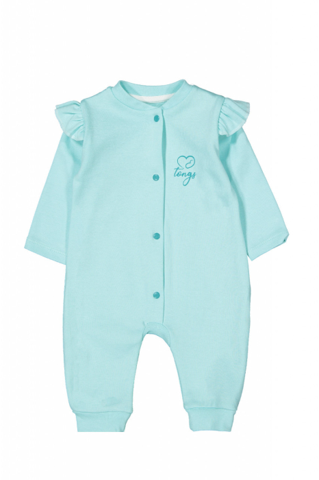 Salopeta cu maneca lunga si volanas nou nascut LILA, Tongs baby [2]