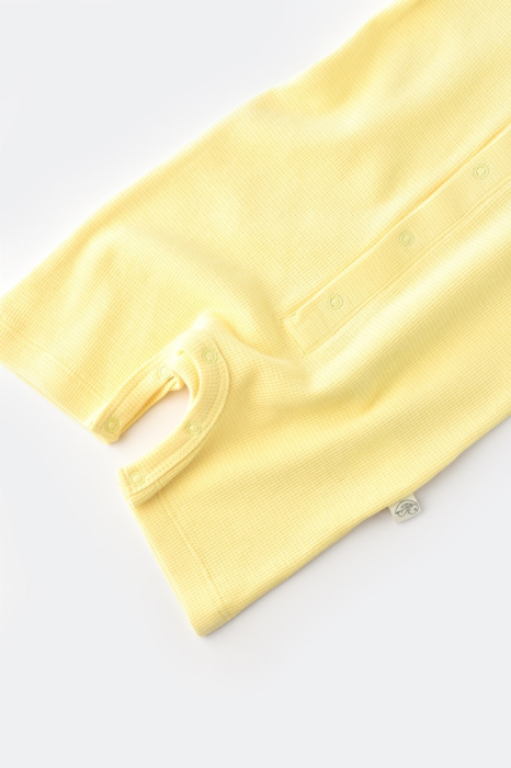 Salopeta cu pantaloni scurti - 100% bumbac organic - Galben, BabyCosy [5]