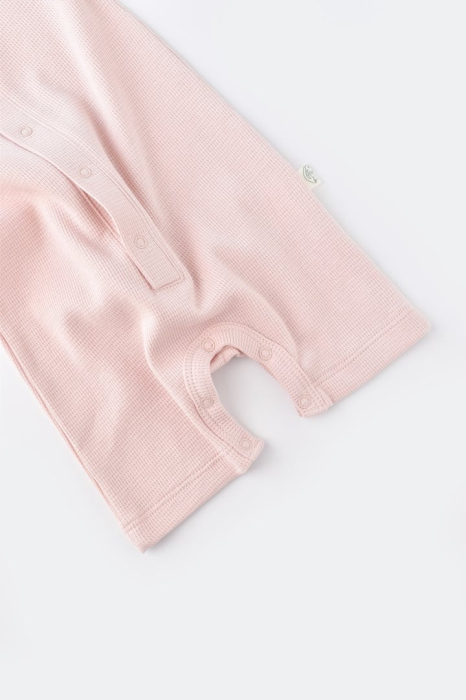Salopeta cu pantaloni scurti - 100% bumbac organic - Roz, BabyCosy [8]