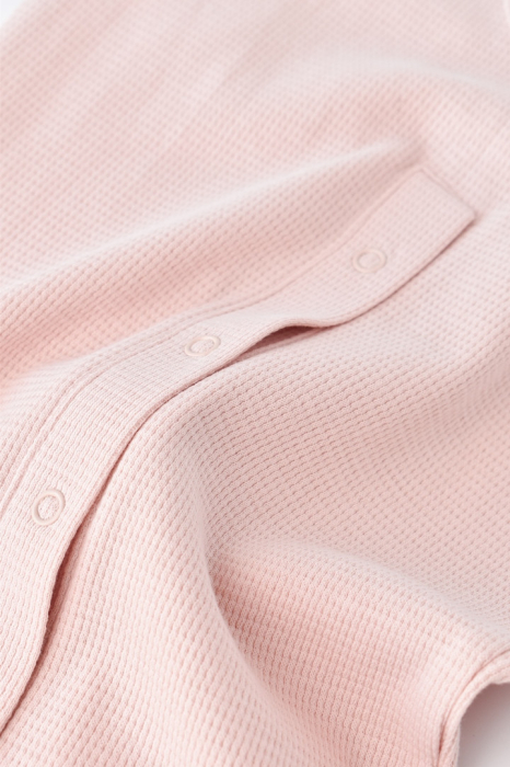 Salopeta cu pantaloni scurti - 100% bumbac organic - Roz, BabyCosy [6]