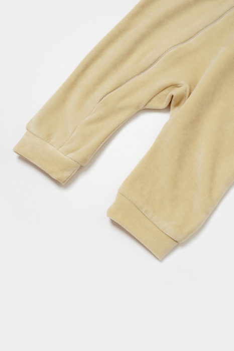 Salopeta Elefant cu maneca lunga din 80%bumbac organic si 20% poliester - Stone, BabyCosy [5]