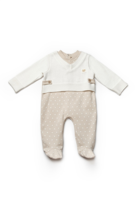 Salopeta eleganta TeddyBear, BabyCosy, 100% bumbac organic [3]