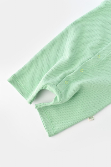 Salopeta fara maneci si pantaloni scurti - 100% bumbac organic - Mint, BabyCosy [12]