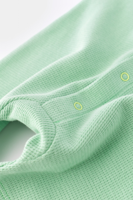 Salopeta fara maneci si pantaloni scurti - 100% bumbac organic - Mint, BabyCosy [6]