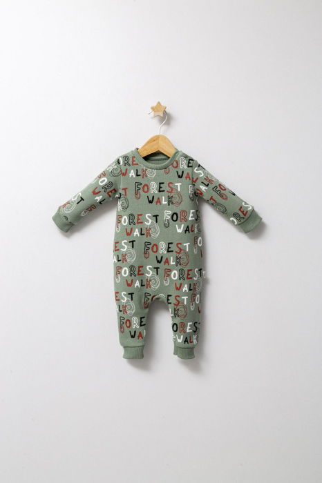 Salopeta pentru bebelusi de iarna Forest, Tongs baby, baietei - Maro [5]