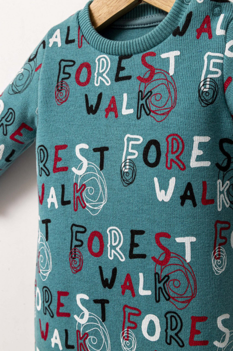 Salopeta pentru bebelusi de iarna Forest, Tongs baby, baietei - Maro [4]