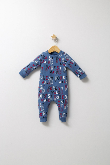 Salopeta pentru bebelusi de iarna Forest, Tongs baby, baietei - Maro [3]