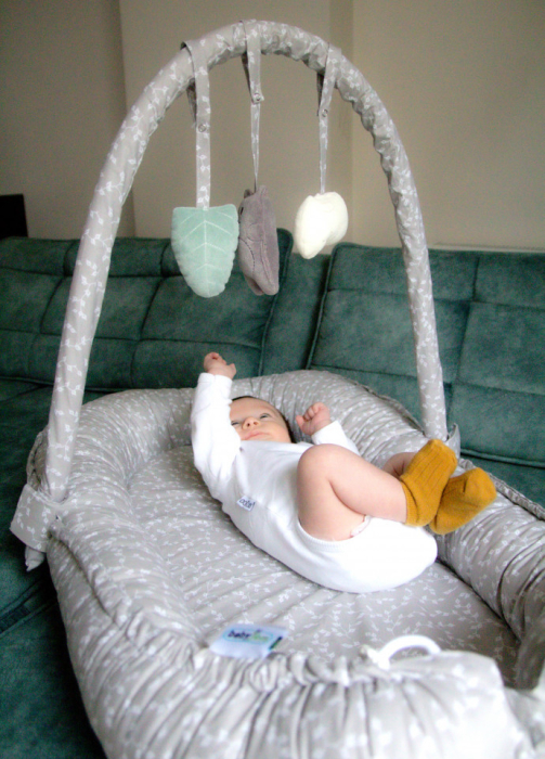 Salteluta BabyNest cu bara jucarii Between parents (Culoare: Turcoaz) [8]
