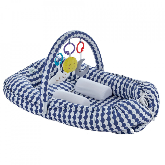 Salteluta BabyNest cu bara jucarii Between parents (Culoare: Turcoaz) [4]