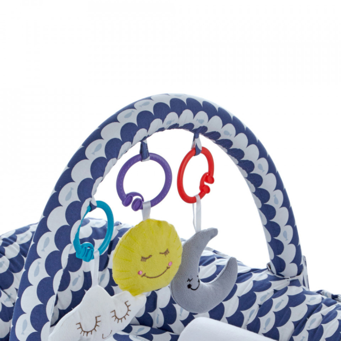 Salteluta BabyNest cu bara jucarii Between parents (Culoare: Turcoaz) [2]