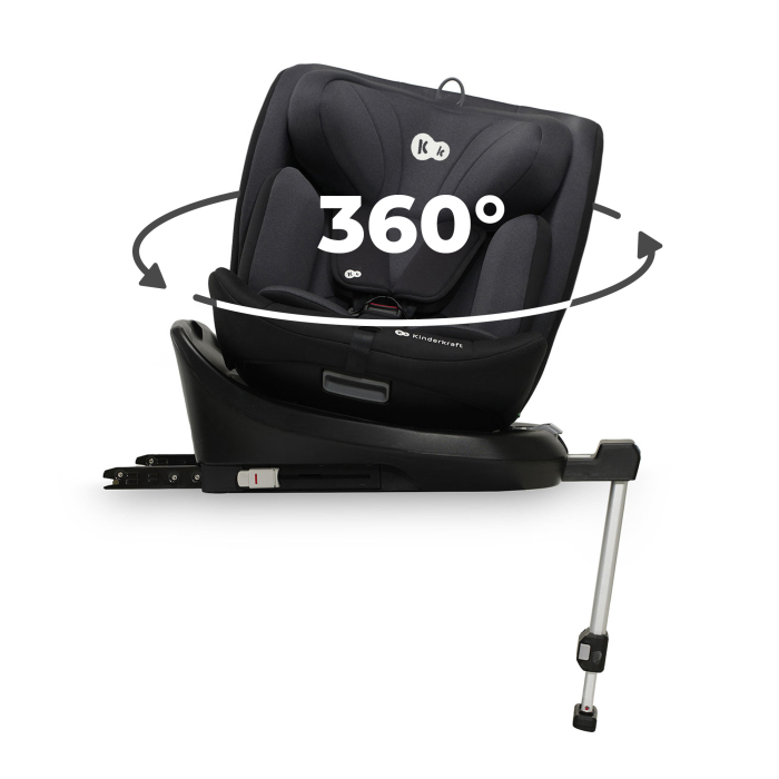 SCAUN AUTO I-SIZE, 40-150 CM, KINDERKRAFT I-360, BLACK [8]
