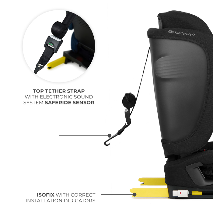 SCAUN AUTO KINDERKRAFT FIX2GO 76-150 CM, BLACK [9]