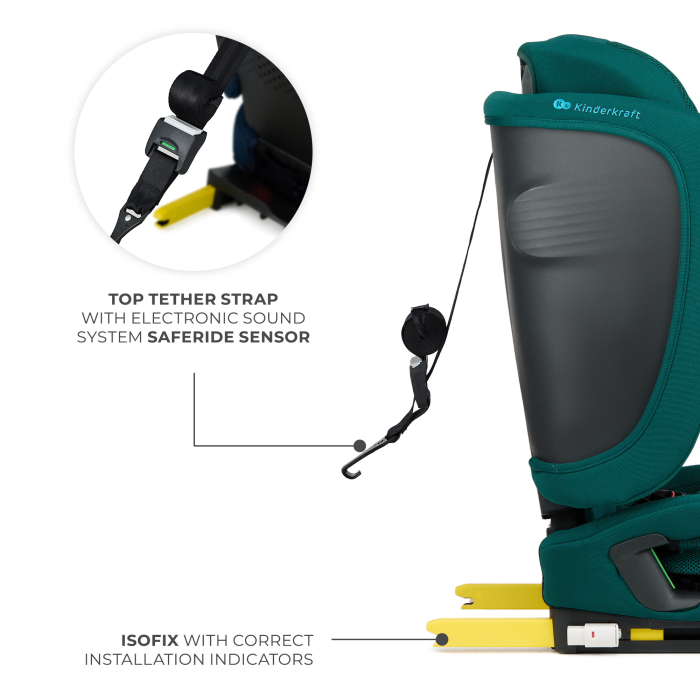 SCAUN AUTO KINDERKRAFT FIX2GO 76-150 CM, GREEN [7]